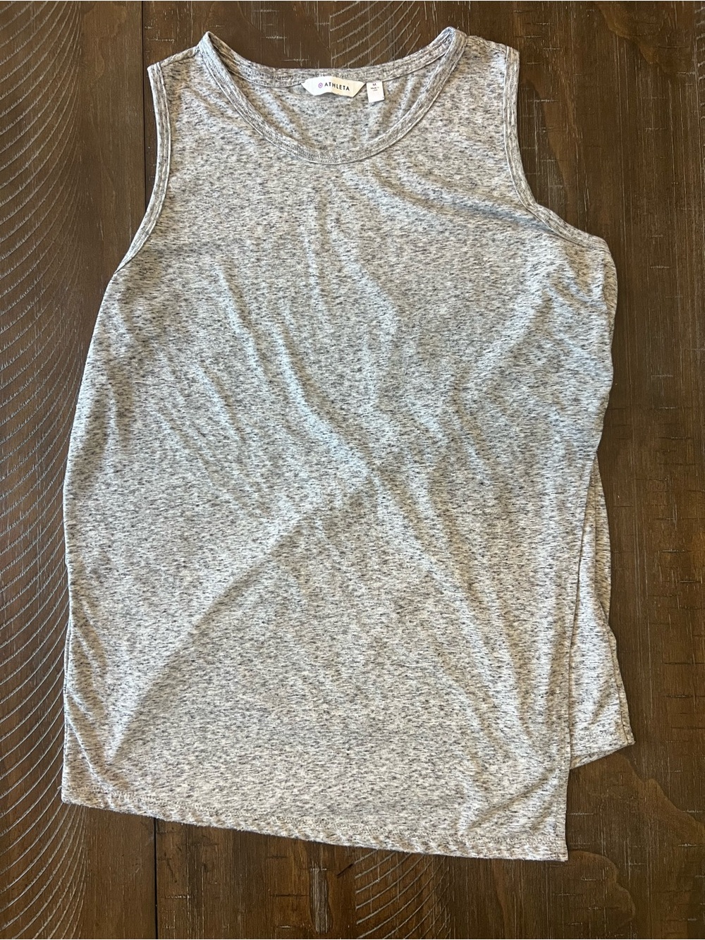 Athleta Women’s M Faux Wrap Tank Top Heather Gray Sleeveless